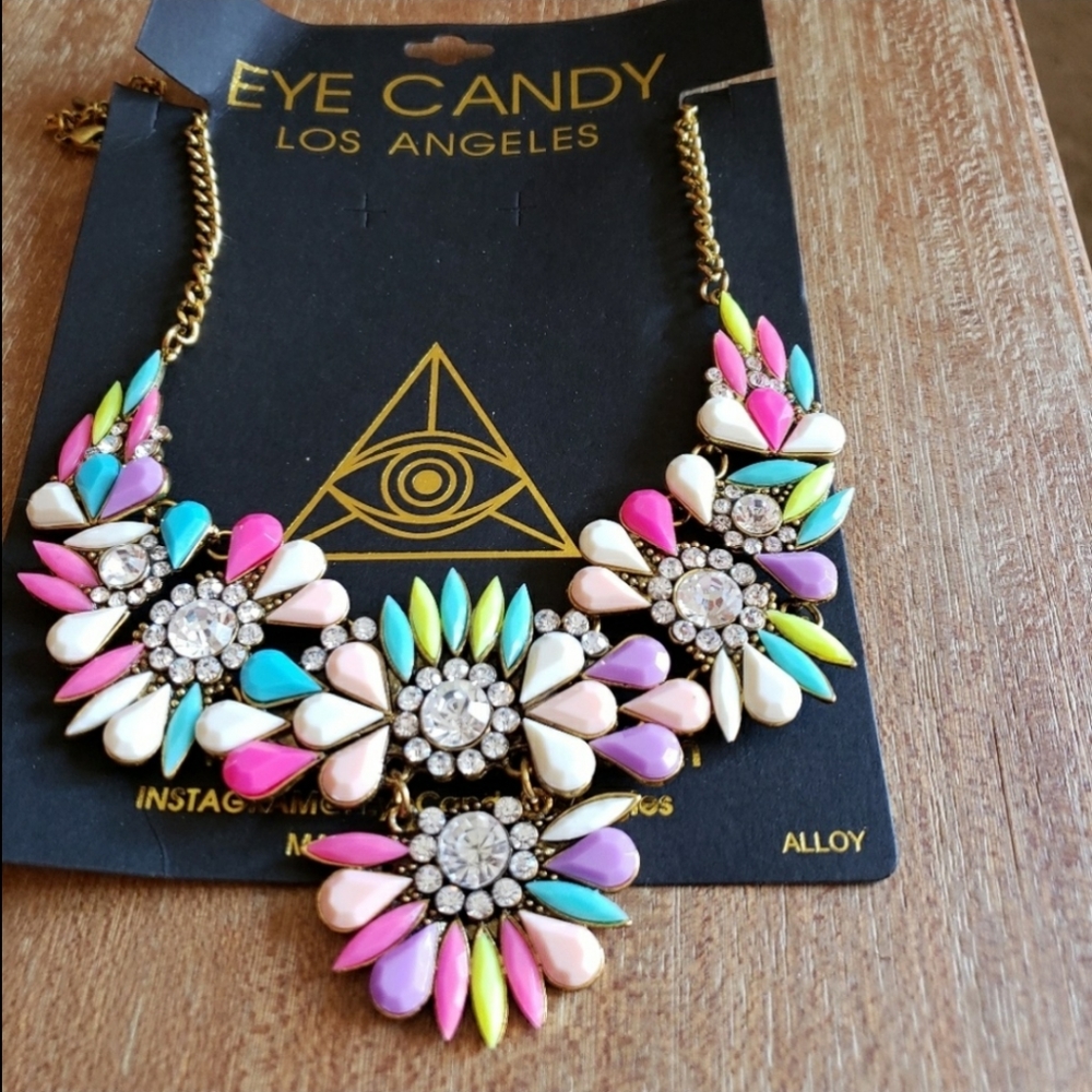 Eye Candy Los Angeles Pastel Statement Necklace